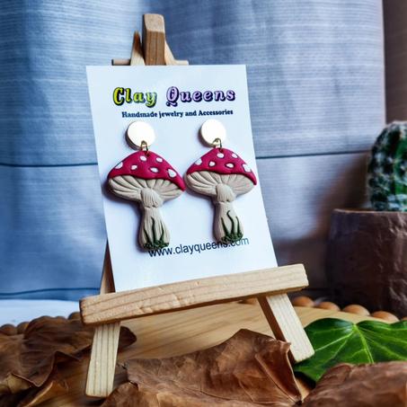 Mushroom earrings