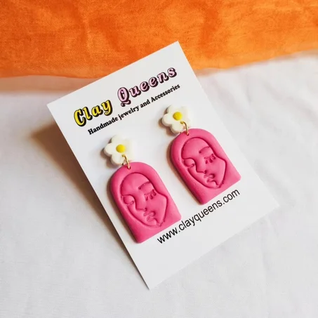 Minimalist Pink earrings