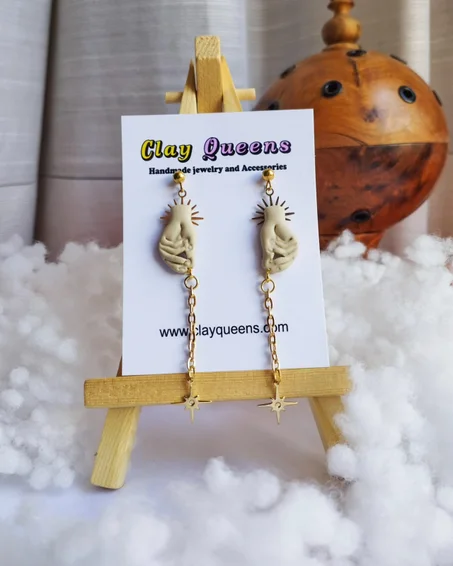 Celestial hands earrings