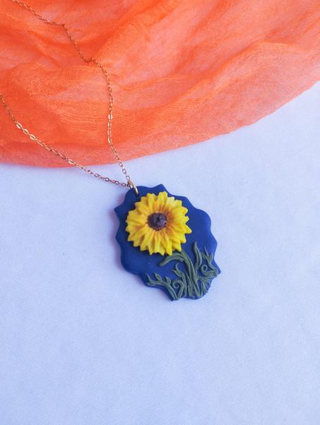 Sunflower necklace