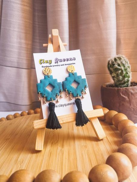 Boho Aztec earrings 1