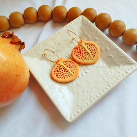 Pomegranat earrings