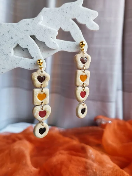 Linzer cookies earrings