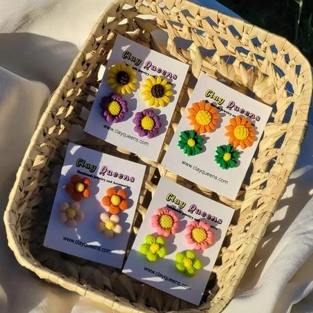 spring flowers earrings