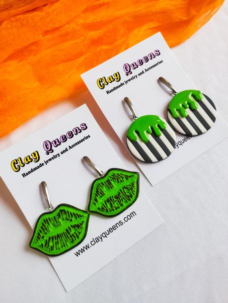 Beetle Juice earrings