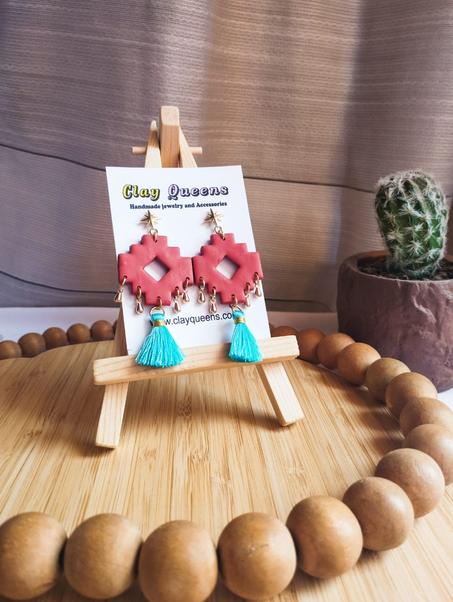 Boho Aztec earrings 2