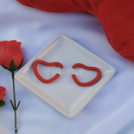 heart hoops earrings