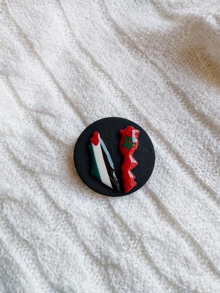 Morocco-Palestine brooch