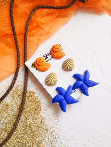 seashells earrings pack