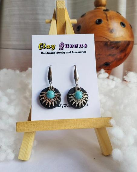 Bohemian black earrings