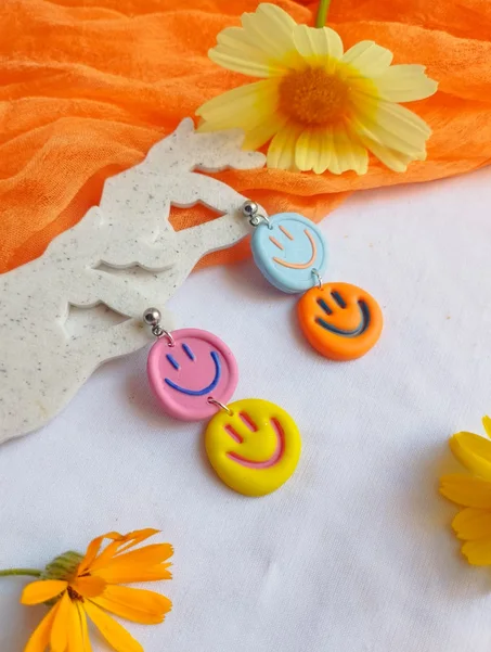 Smiley faces earrings