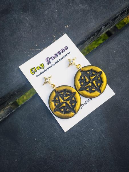 Compass earrings