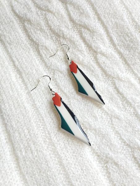 Palestine flag earrings