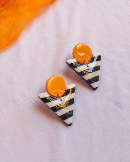 Striped earrings
