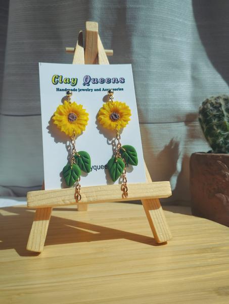 Sunflower earrings