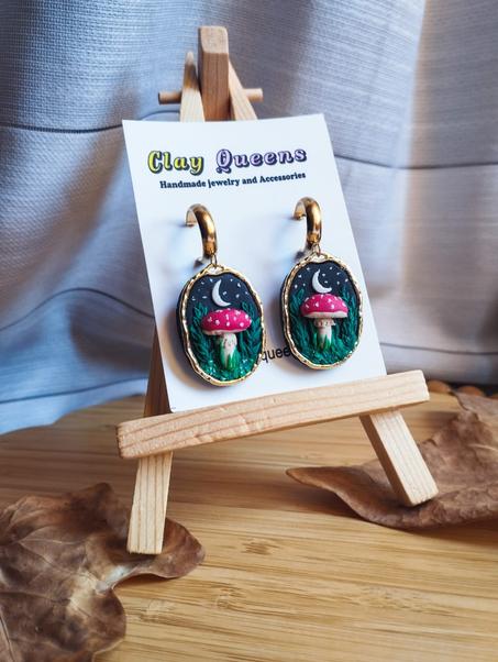 Mushrooms forest earrings