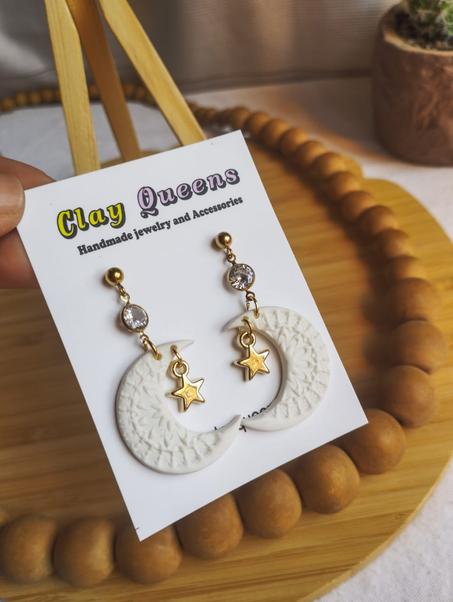 Mandala Crescent earrings