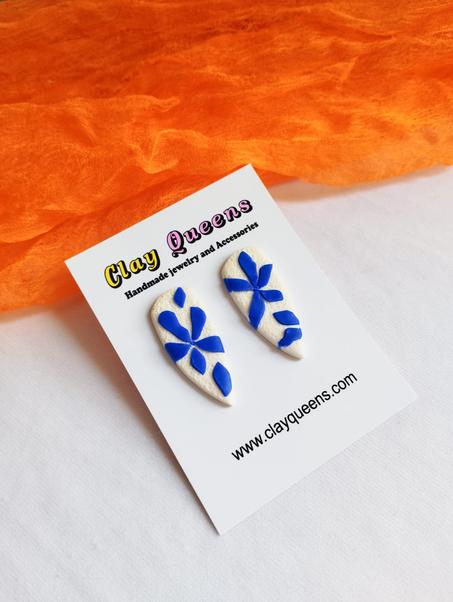 Blue blossom earrings