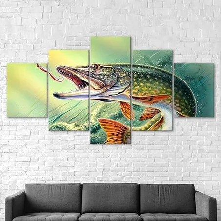 لوحة أسماك – تصميم [3] – 5 قطع – 120×80 سم – خشب MDF – 299 درهم Panneau Poissons – Design [numéro] – 5 pièces – 120×80 cm – MDF – 299 DH