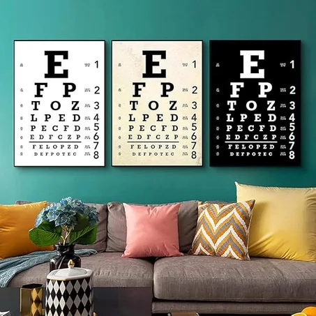 👀 3 للوحات جدول فحص النظر – 60×40 سم – خشب MDF – 180 درهم -  👀   Panneau 3 Tableau de Test de Vue – 60×40 cm – MDF – 180 DH