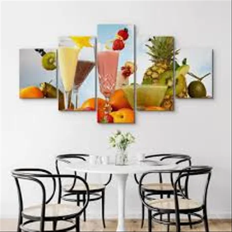 لوحة فواكه – تصميم 1 – 5 قطع – 120×80 سم – خشب MDF – 299 درهم Panneau Fruits – Design 1 – 5 pièces – 120×80 cm – MDF – 299 DH