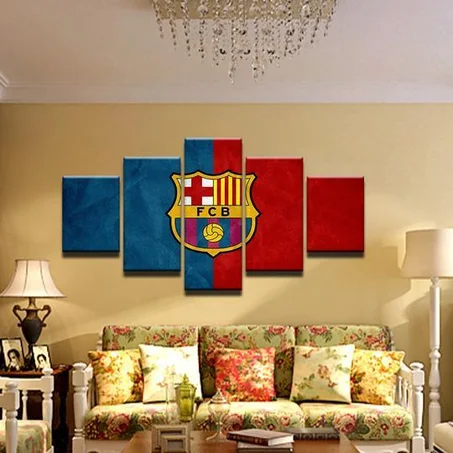 لوحة برشلونة – 5 قطع – 120×80 سم – خشب MDF – 299 درهم Panneau FC Barcelone – 5 pièces – 120×80 cm – MDF – 299 DH