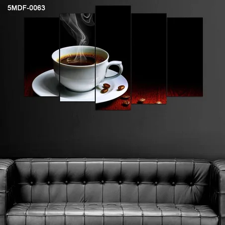لوحة فنجان قهوة – 5 قطع – 120×80 سم – خشب MDF – 299 درهم Panneau Tasse de Café – 5 pièces – 120×80 cm – MDF – 299 DH