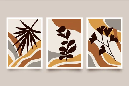 مجموعة تجريدية – نموذج [رقم8] – 3 لوحات – 40×30 سم – خشب MDF – 149 درهم Ensemble Abstrait – Modèle [numéro] – 3 panneaux – 40×30 cm – MDF – 149 DH