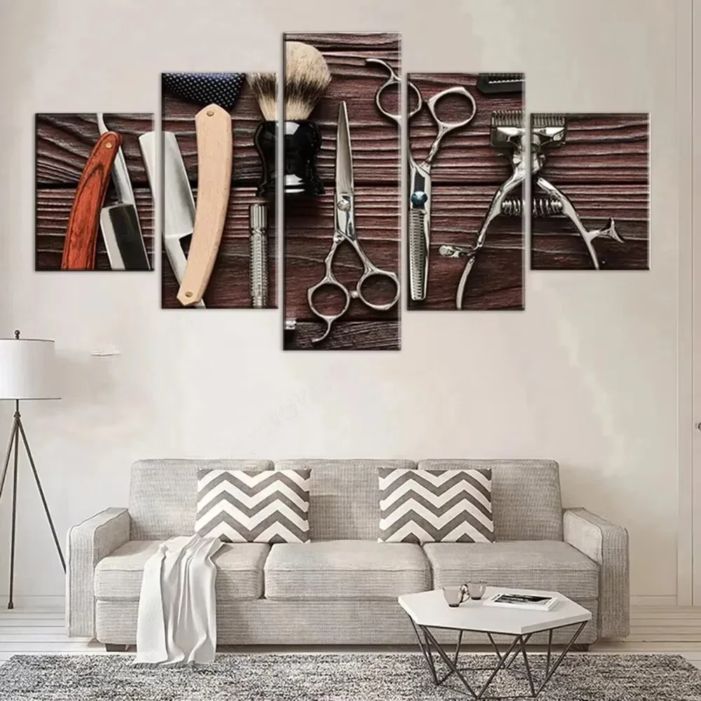 لوحة أدوات الحلاقة – 5 قطع – 120×80 سم – خشب MDF – 299 درهم Panneau Outils de Barbier – 5 pièces – 120×80 cm – MDF – 299 DH