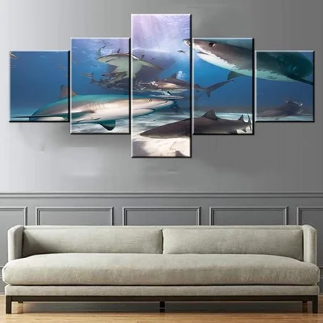لوحة أسماك – تصميم [2] – 5 قطع – 120×80 سم – خشب MDF – 299 درهم Panneau Poissons – Design [numéro] – 5 pièces – 120×80 cm – MDF – 299 DH