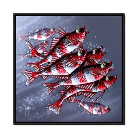 لوحة أسماك – تصميم B – 60×40 سم – خشب MDF – 180 درهم Panneau Poissons – Design B – 60×40 cm – MDF – 180 DH