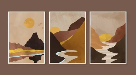 مجموعة تجريدية – نموذج [1] – 3 لوحات – 40×30 سم – خشب MDF – 149 درهم Ensemble Abstrait – Modèle [numéro] – 3 panneaux – 40×30 cm – MDF – 149 DH