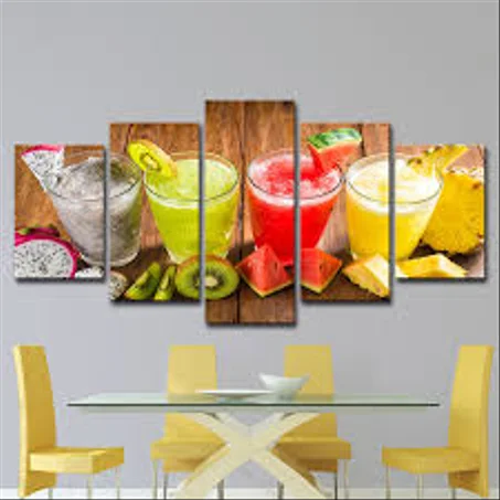 لوحة عصير – تصميم 1 – 5 قطع – 120×80 سم – خشب MDF – 299 درهم Panneau Jus – Design 1 – 5 pièces – 120×80 cm – MDF – 299 DH