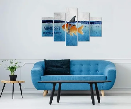 لوحة أسماك – تصميم [4] – 5 قطع – 120×80 سم – خشب MDF – 299 درهم Panneau Poissons – Design [numéro] – 5 pièces – 120×80 cm – MDF – 299 DH