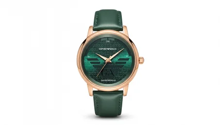 Emporio Armani Classic Brown Leather Watch