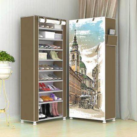 خزانة أحذية من 9 طبقات مع صور ثلاثية الأبعاد