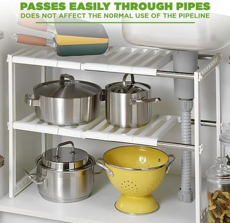 رف تخزين حوض قابل للتحجيم