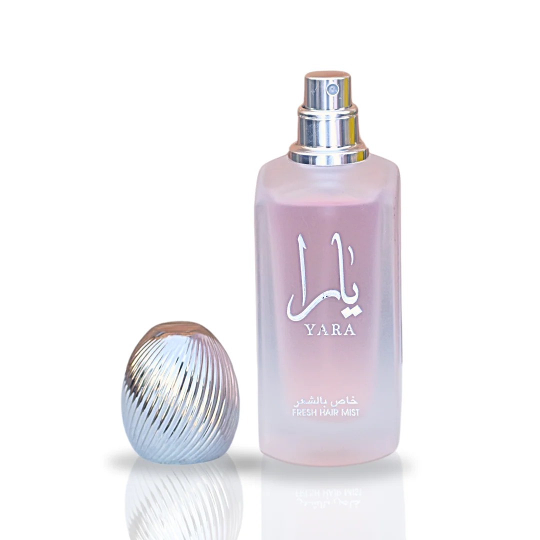 معطر الشعر يارا فريش 50 مل (1.7 أونصة) من لطافة، استمتعي بالرائحة الحلوة والحسية. - YARA Fresh Hair Mist 50ML (1.7 OZ) by Lattafa, Experience the Sweet & Sensual Aroma.