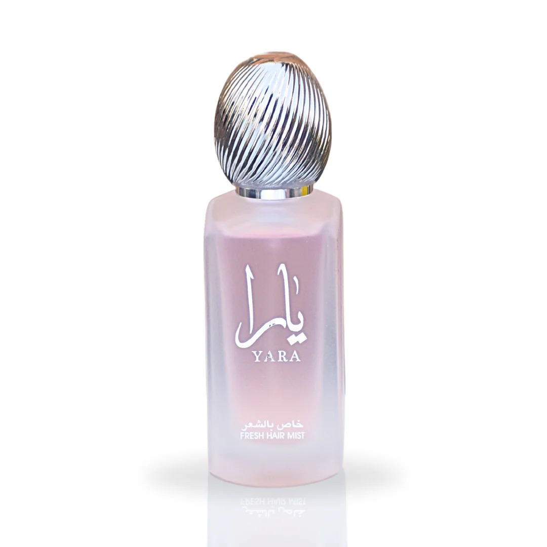معطر الشعر يارا فريش 50 مل (1.7 أونصة) من لطافة، استمتعي بالرائحة الحلوة والحسية. - YARA Fresh Hair Mist 50ML (1.7 OZ) by Lattafa, Experience the Sweet & Sensual Aroma.