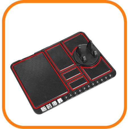 سجادة مضادة للانزلاق للوحة قيادة السيارة مع حامل هاتف محمول