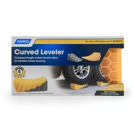 CAMCO Durable Honeycomb Curved Leveler and Wheel Chock