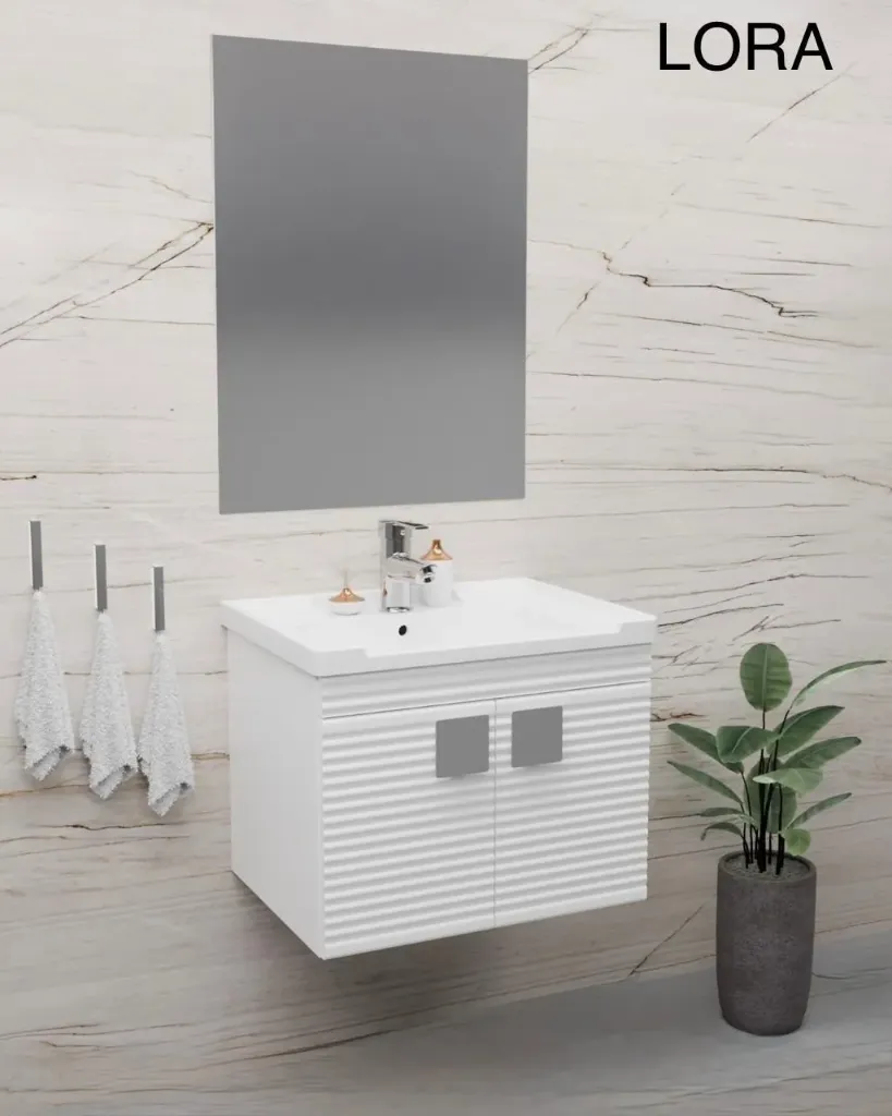 مغسلة لورا (LORA) – أناقة الأبيض النقي ✨