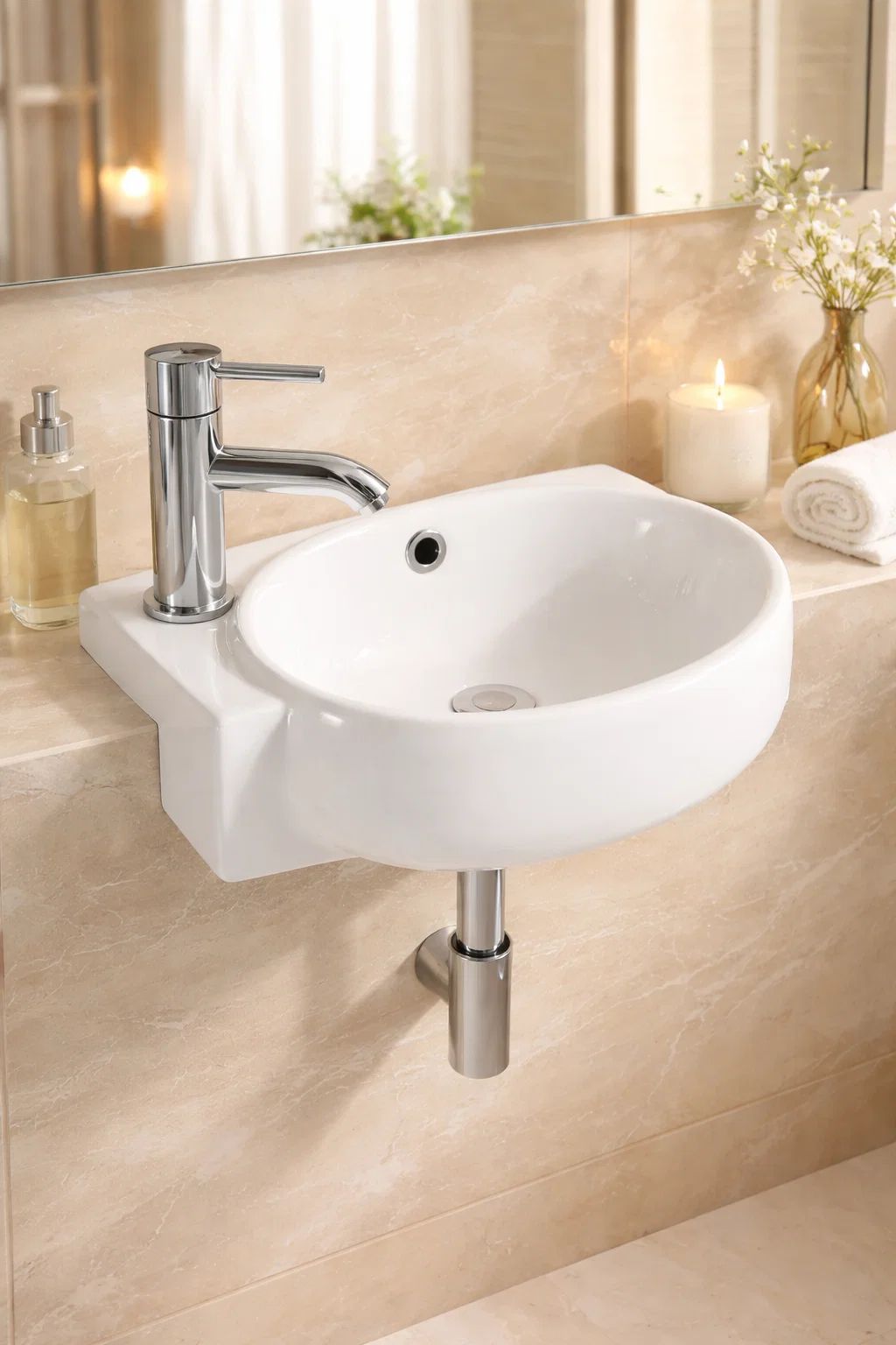 مغسلة حمام عصرية بتصميم أنيق