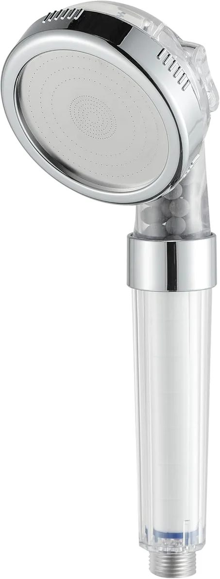 راس دش فلتر محمول باليد من مونز، 15 مرحلة تتضمن KDF-55 وCSB، يزيل الكلور و99% من البكتيريا والملوثات الضارة، ويمنع تساقط الشعر، ويقلل من حكة الجلد الجاف