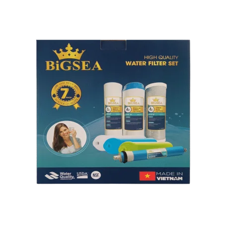 KIT 7 BIGSEA OPEN CASE PP GAC CTO T33 MINERAL ALKALIN MEMBRANE 75 GPD