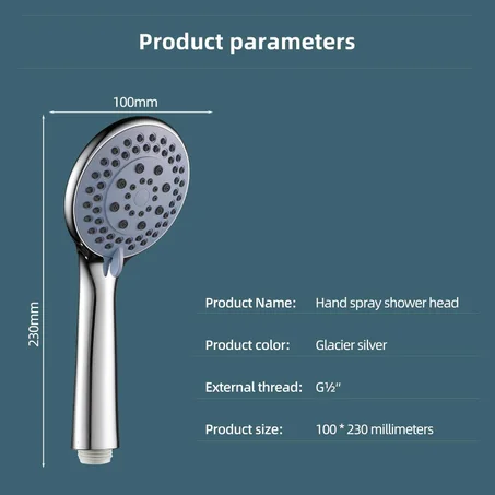 مجموعة رأس دش بريميكس بضغط عالي للتدليك مع خرطوم، أوضاع رش على شكل أمطار، زيادة ضغط المنتجعات الصحية، سهولة التنظيف، دش يدوي قوي