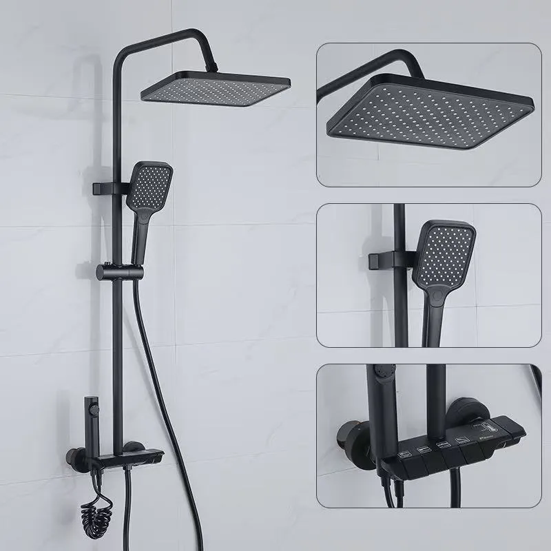 🚿✨ طقم دوش أسود عصري – قوة، أناقة، وتجربة استحمام فاخرة