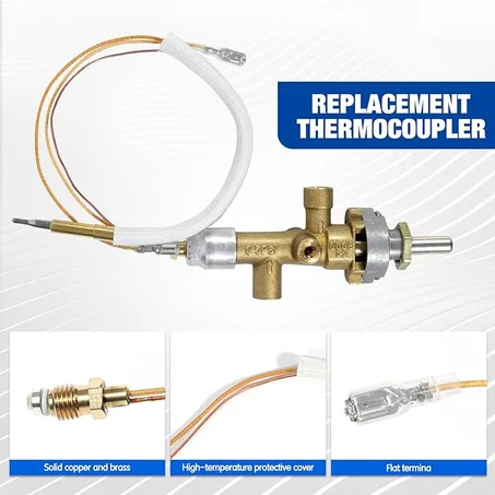 قطع غيار سخان غاز الفناء من اليسيا لسخانات الغرف والحديقة والسخانات الخارجية مع ازرار تحكم مزدوجة حرارية ومفتاح صب ومقبض باكليت بلاستيكي اسود
