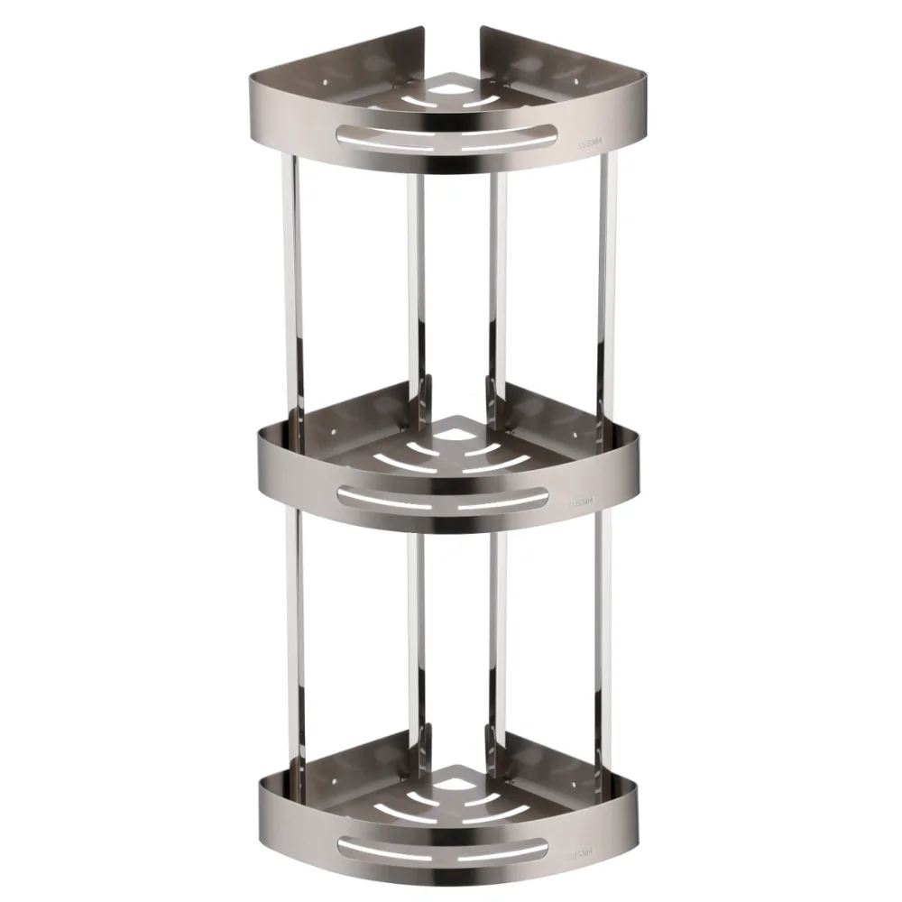 🟦 رف حمام زاوية – 3 طبقات