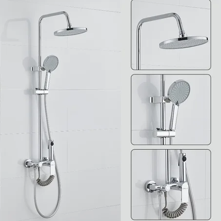 🚿 طقم دوش حمام فاخر كروم – تصميم عصري وجودة عالية